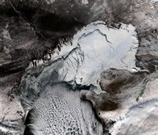 Ледяной покров на Северном Каспии